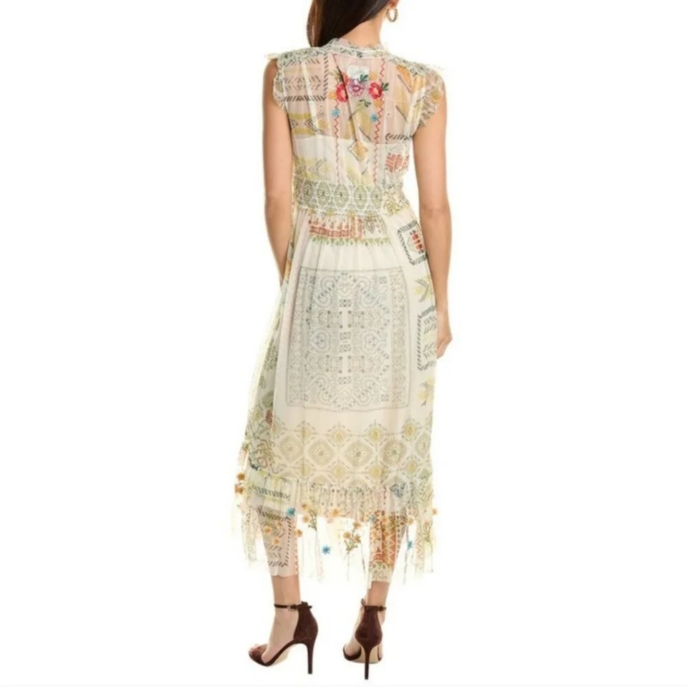 🫟 Johnny Was - Merida Mesh Maxi Dress, Sz XL - Picture 2 of 3